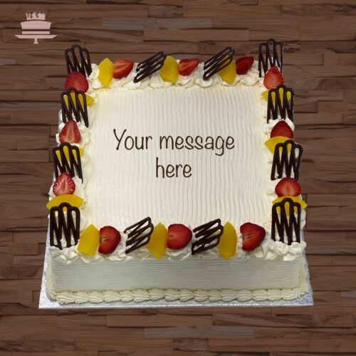 S47 - Pineapple, strawberry and chocolate sqaure